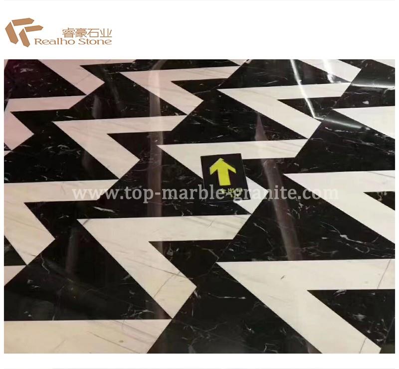 Black Ice Marble Flooring Tiles
