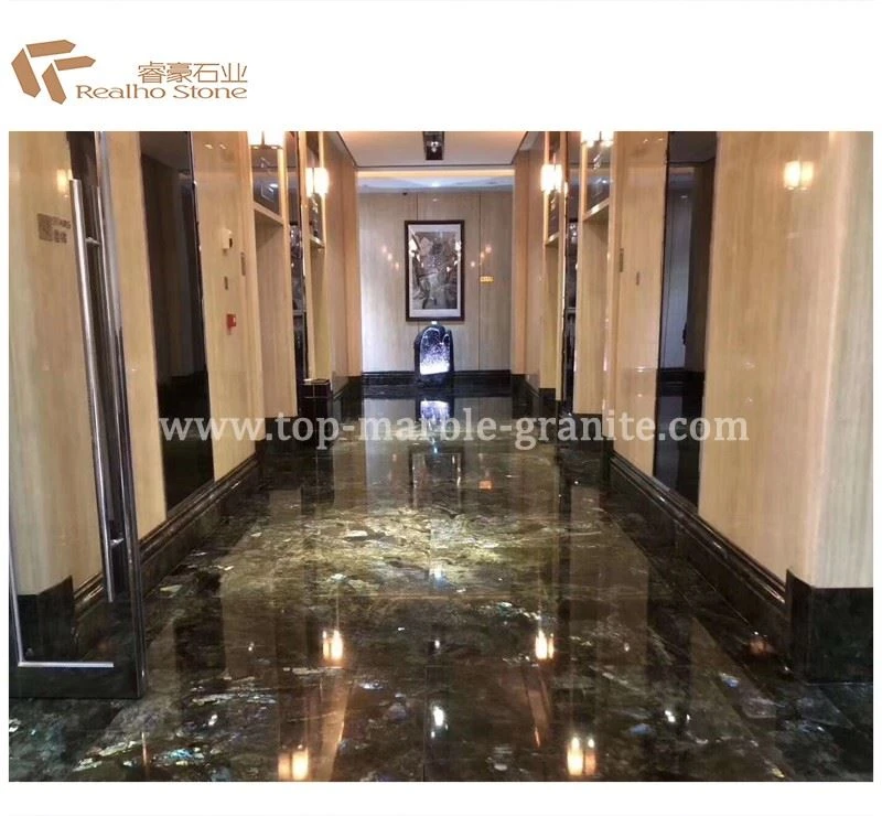 Labradorite blue granite floor tiles