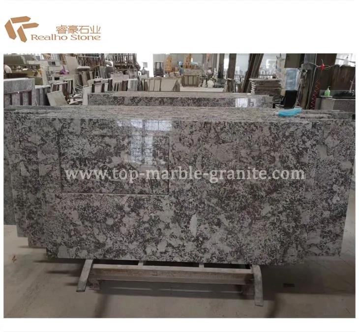 antico white granite bar top