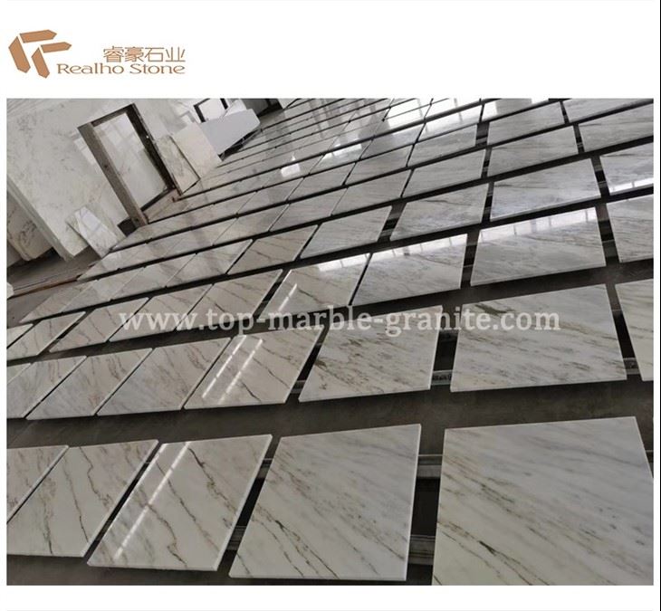 white polished marble floor tiles